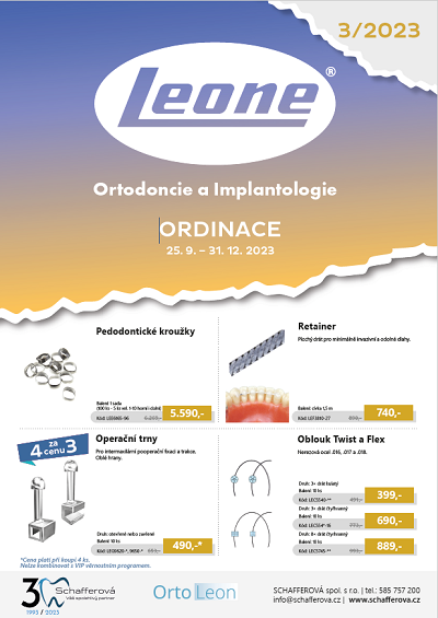 Akční leták Leone - vše pro ortodoncii ordinace